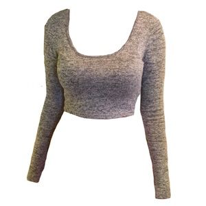 Gray Crop Top